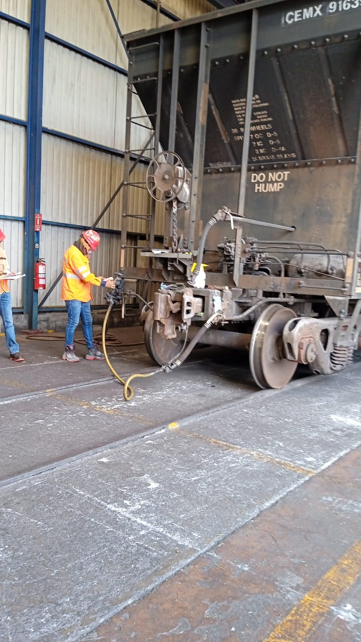 Pruebas de aire sistema de frenos ferroviarios